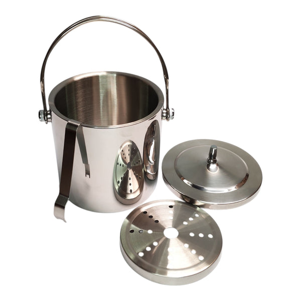 HIELERA TERMICA INOX. CON TAPA Y PINZA 1,5LT MULTIMENAJE