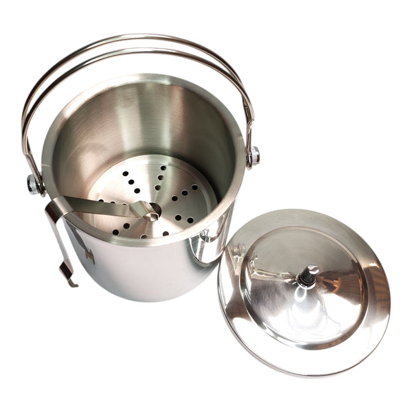 HIELERA TERMICA INOX. CON TAPA Y PINZA 1,5LT MULTIMENAJE