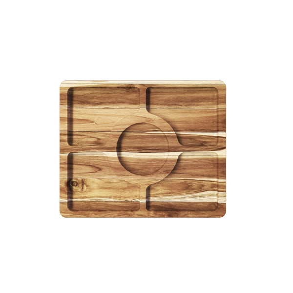 TABLA 5 DIVISIONES MADERA TECA STOLF 28X23X1,8 CM