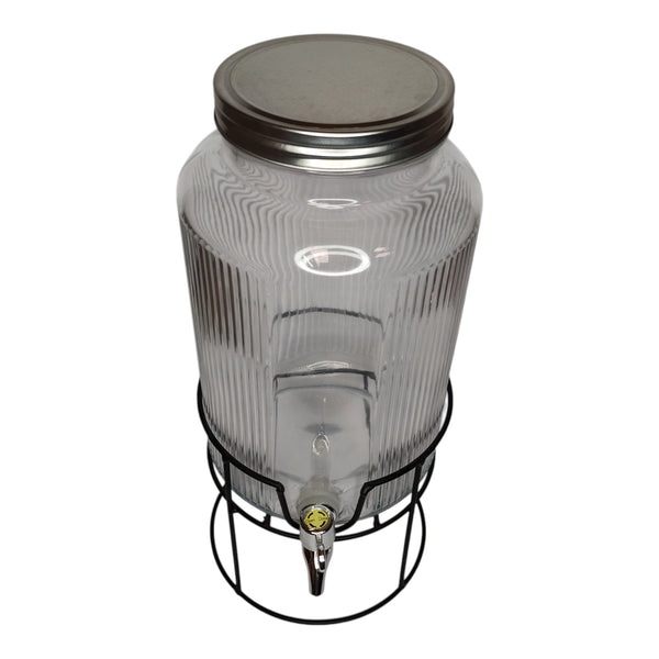 DISPENSADOR DE AGUA VIDRIO CON BASE 5 LT MULTIMENAJE