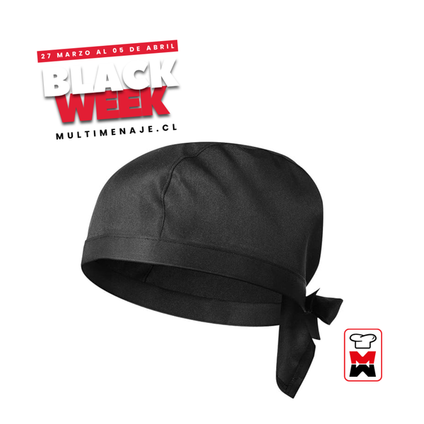 Bandana Chef Negra Multimenaje