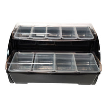 DISPENSADOR POLICARBONATO DOBLE CONDIMENTOS BAR 9 DIVISIONES MULTIMENAJE