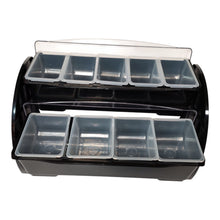 DISPENSADOR POLICARBONATO DOBLE CONDIMENTOS BAR 9 DIVISIONES MULTIMENAJE