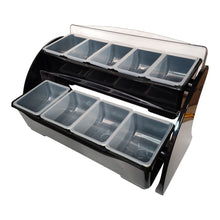 DISPENSADOR POLICARBONATO DOBLE CONDIMENTOS BAR 9 DIVISIONES MULTIMENAJE