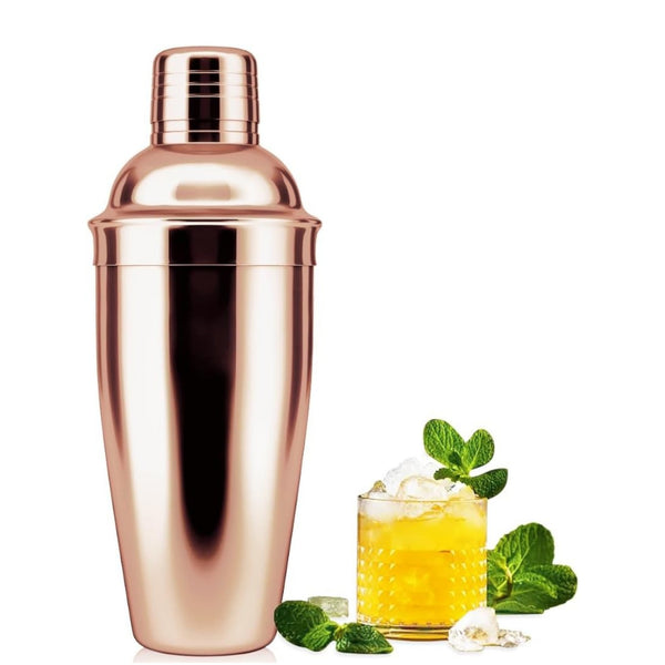 COCTELERA ACERO INOXIDABLE CON TAPON DOSIFICADOR COLOR COBRE 750ML  MULTIMENAJE