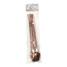CUCHARAS BOMBILLAS INOX. COLOR COBRE 6 PZAS. MULTIMENAJE