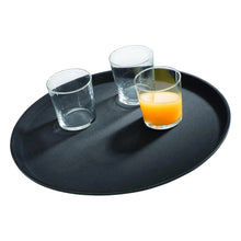 Bandeja Garzón Antideslizante Redonda Negra 45cm - Multimenaje