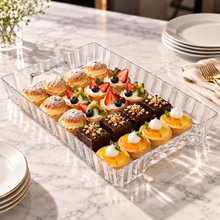 Bandeja Rectangular Poliestireno Transparente 45,5x30 cm - Uz