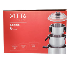 BATERIA INOX. 6 PIEZAS VITTA