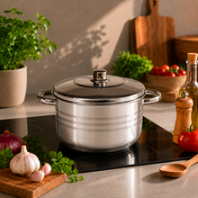 Olla Para Cocina 22 cm 4,5 Litros Acero Inoxidable Plateado Oslo - Vitta