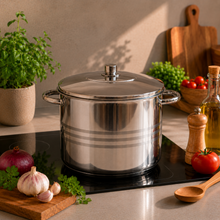 Olla Alta Para Cocina 30 cm 12 Litros Acero Inoxidable Plateado Oslo - Vitta