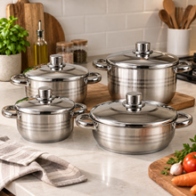Batería de Cocina 8 Piezas Acero Inoxidable Oslo Vitta