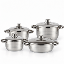 Batería de Cocina 8 Piezas Acero Inoxidable Oslo Vitta