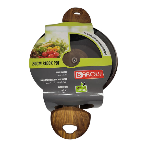 CACEROLLA INDUCCION GRANITO 20CM BAROLY