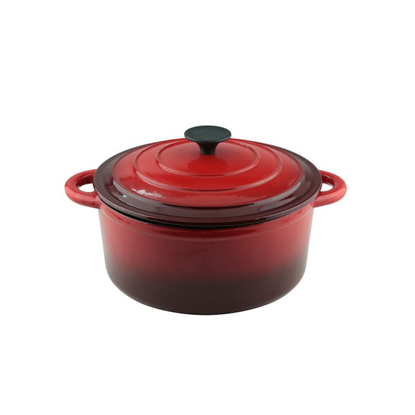 CACEROLA HIERRO FUNDIDO ESMALTADA ROJA MULTIMENAJE