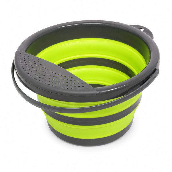 Colador Plegable de Silicona con Recipiente 28,5x24,5 cm - Multimenaje