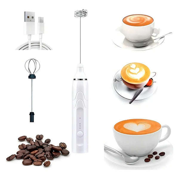Batidor De Leche Inalámbrico Carga Usb Multimenaje
