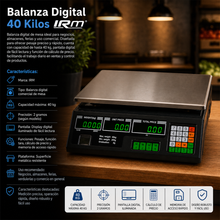 Balanza Peza Digital 40 Kilos Irm