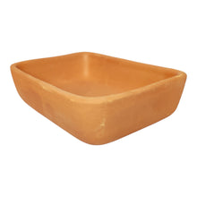 PLATO RECTANGULAR ARCILLA NATURAL 16,5X12X4,5 VIAPOT