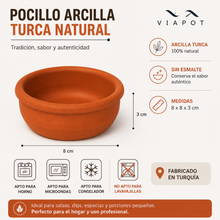 Pocillo de Arcilla Turca Natural 8cm - Viapot