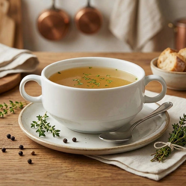 Taza Consomé Porcelana Blanca 10cm Condor
