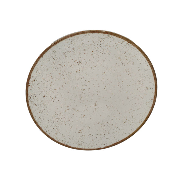 PLATO BASE PORCELANA 25 CM RUSTICO MARRON TRAMONTINA
