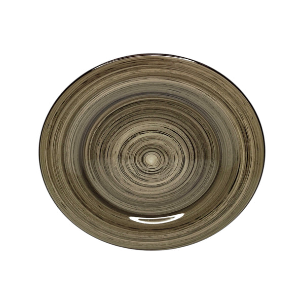 PLATO PRINCIPAL PORCELANA CAFE GRISACEO 23CM MULTIMENAJE