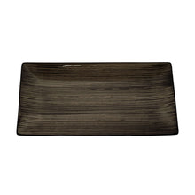 PLATO RECT. PORCELANA CAFE GRISACEO 30,4X15,5CM MULTIMENAJE