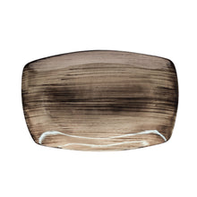 PLATO RECT. PORCELANA CAFE GRISACEO 35X24,2CM MULTIMENAJE