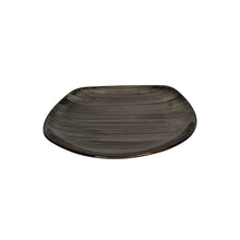 PLATO CUADRADO PORCELANA CAFE GRISACEO 21,2CM MULTIMENAJE