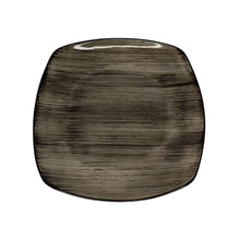 PLATO CUADRADO PORCELANA CAFE GRISACEO 27CM MULTIMENAJE