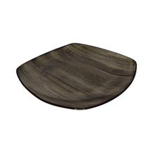 PLATO CUADRADO PORCELANA CAFE GRISACEO 27CM MULTIMENAJE
