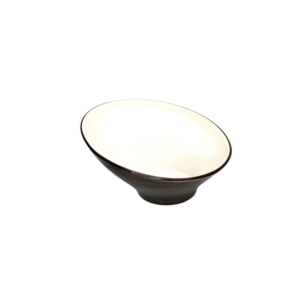 ENSALADERA CONICA PORCELANA CAFE GRISACEO 23X22,5X12CM MULTIMENAJE