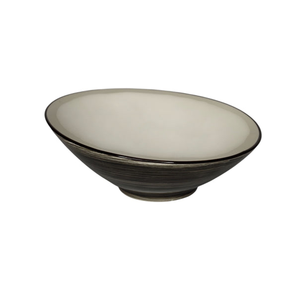 ENSALADERA CONICA PORCELANA CAFE GRISACEO 26X25,5X11CM MULTIMENAJE