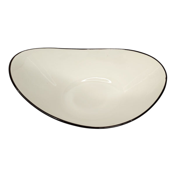 ENSALDERA OVAL PORCELANA CAFE GRISACEO 25,5X16X13CM MULTIMENAJE
