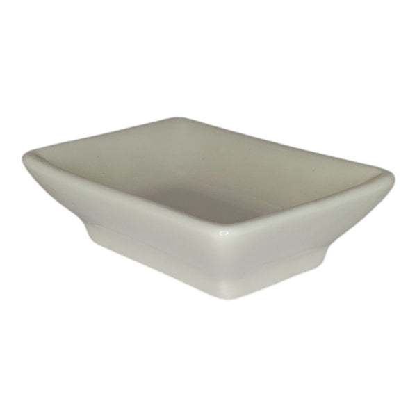 POCILLO SALSAS RECT. PORCELANA BLANCA 8,8X6,5X2,1CM MULTIMENAJE