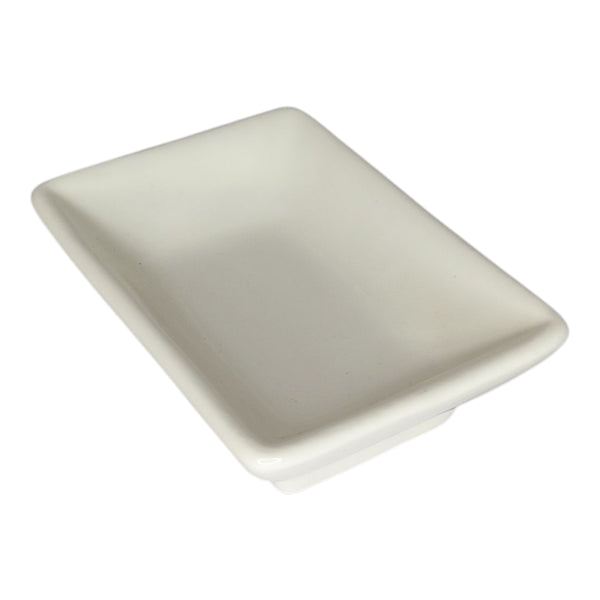 POCILLO SALSAS RECT. PORCELANA BLANCA 8,8X6,5X2,1CM MULTIMENAJE