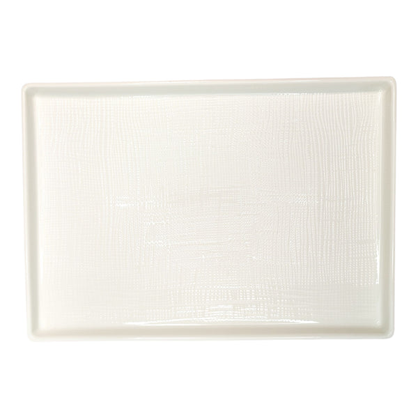 BANDEJA RECT. PORCELANA BLANCA 30,5X25X2,3CM MULTIMENAJE