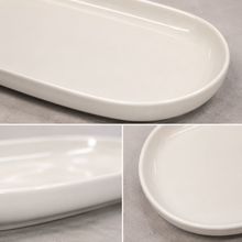 Fuente Oval Porcelana Blanca 31x17x3,5 cm - Multimenaje