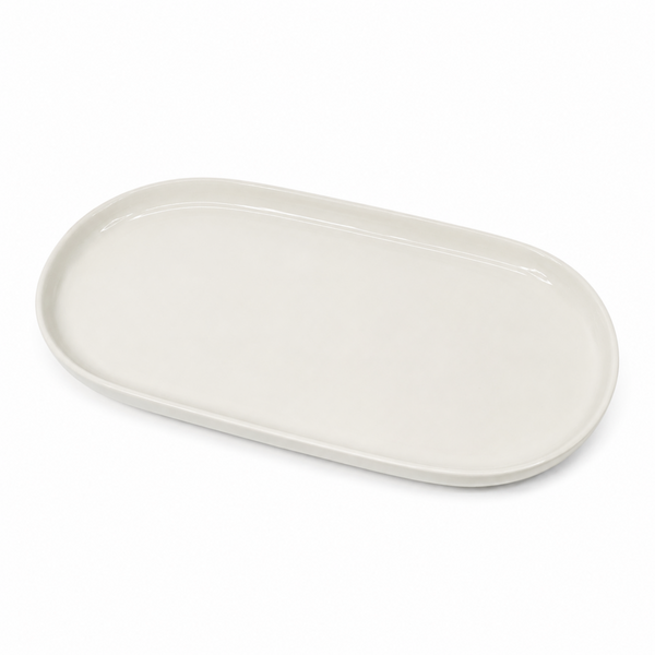 Fuente Oval Porcelana Blanca 31x17x3,5 cm - Multimenaje