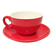 TAZA DESAYUNO CON PLATILLO 300ML ROJA MULTIMENAJE
