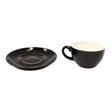 TAZA DESAYUNO CON PLATILLO 300ML NEGRA MULTIMENAJE