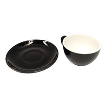 TAZA DESAYUNO CON PLATILLO 300ML NEGRA MULTIMENAJE