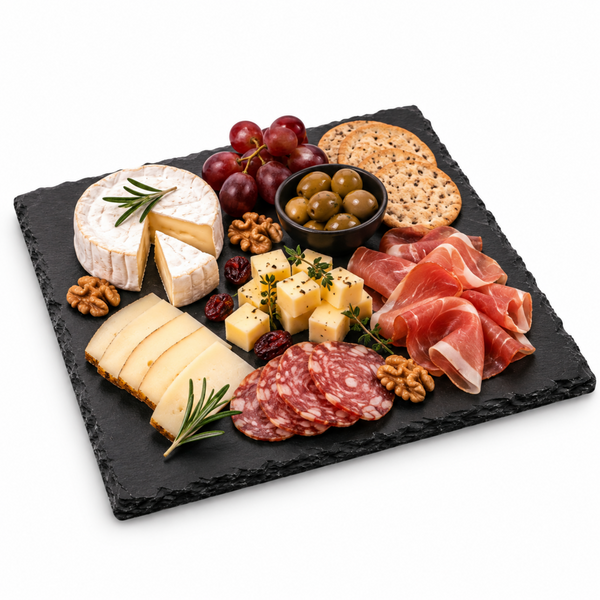 Bandeja de Pizarra Cuadrada 29,5x29,5 cm Negra Multimenaje