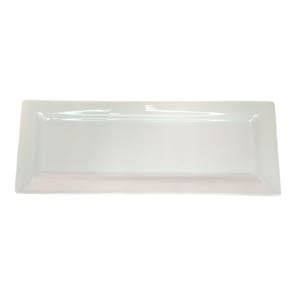 PLATO RECTANGULAR PORCELANA BLANCA 24X6 CM MULTIMENAJE