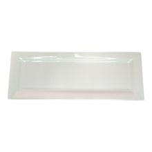 PLATO RECTANGULAR PORCELANA BLANCA 24X6 CM MULTIMENAJE
