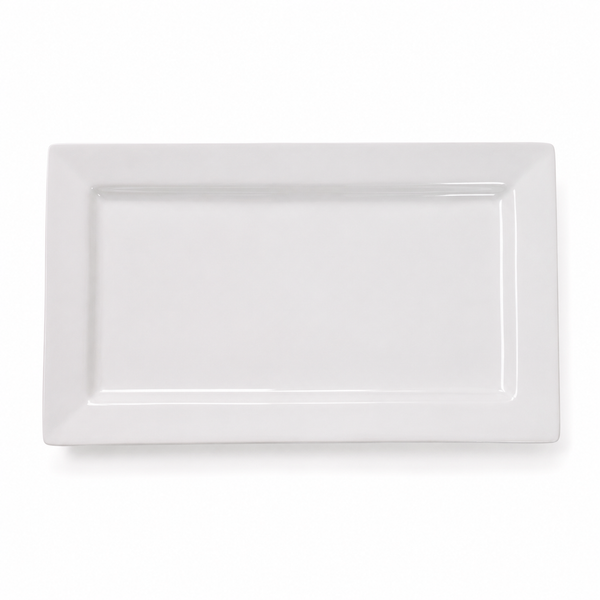 Plato Rectangular Porcelana Blanca 36x18 cm - Multimenaje