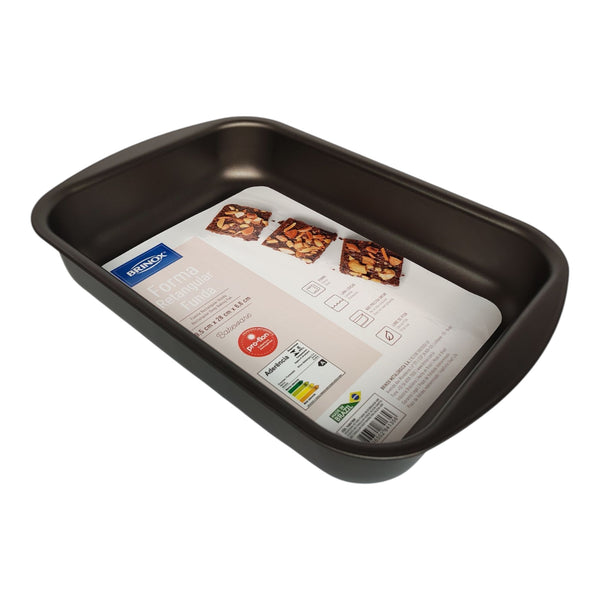 ASADERA RECTANGULAR HONDA ANTIADERENTE GRAFITO 39,5X28,6X6,6 BRINOX