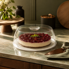 Porta Torta Con Tapa Polipropileno Y Poliestireno Transparente 29x10,3cm Uz