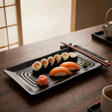 Plato Sushi Melamina Negra 30Cm Multimenaje